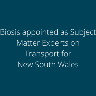 Biosis appointed as Subject Matter Experts on Transport for New South Wales